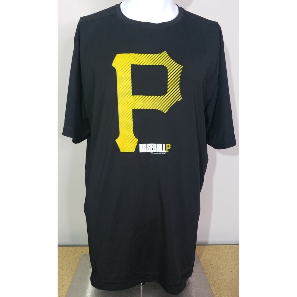 Pittsburgh Pirates MLB‎ Genuine Merchandise Black Team Logo T-Shirt Size XL